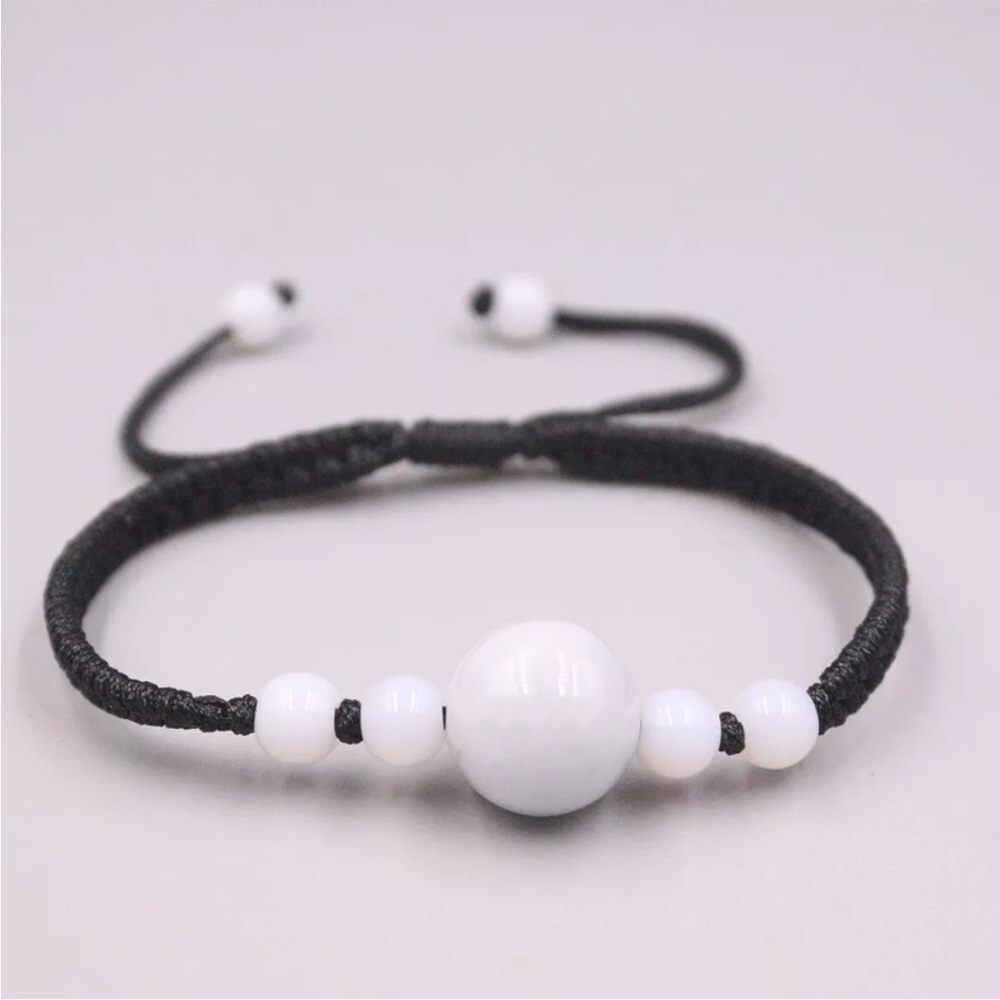 💖 Jade Macrame Bracelet 7”-8” adjustable NEW
